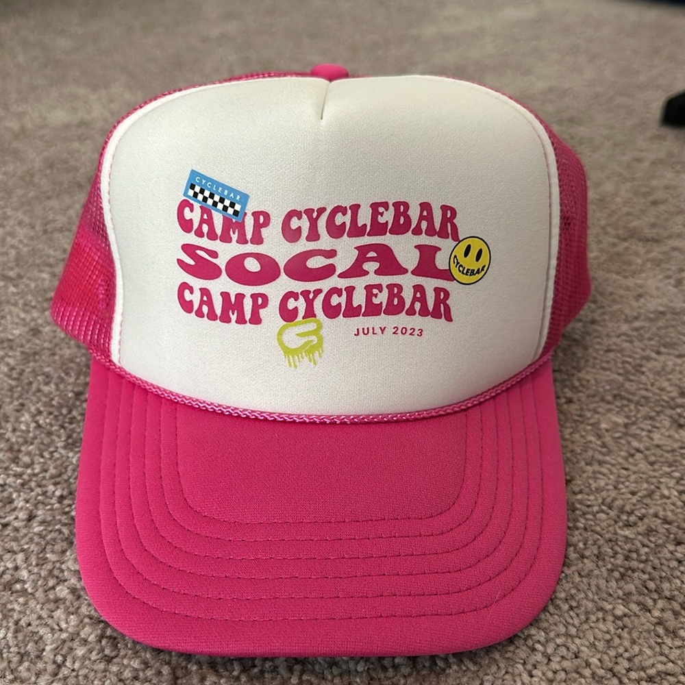 Cyclebar Pink Trucker Hat with Mesh Design